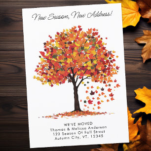 Nieuw Seizoen Nieuw Adres Herfst We zijn verhuisd Aankondiging