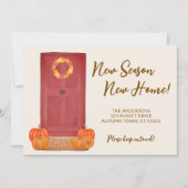 Nieuw Seizoen Nieuw Home Pumpkin Verhuizen Aankondiging (Voorkant)