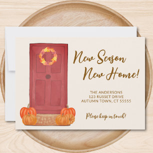 Nieuw Seizoen Nieuw Home Pumpkin Verhuizen Aankondiging