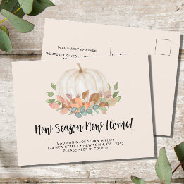 Nieuw Seizoen Nieuw Huis Herfst Herfst Pompoen Bew Aankondigingskaart