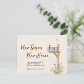 Nieuw Seizoen Nieuwe Home Herfst Beweging Aankondi Aankondigingskaart (Staand voorkant)