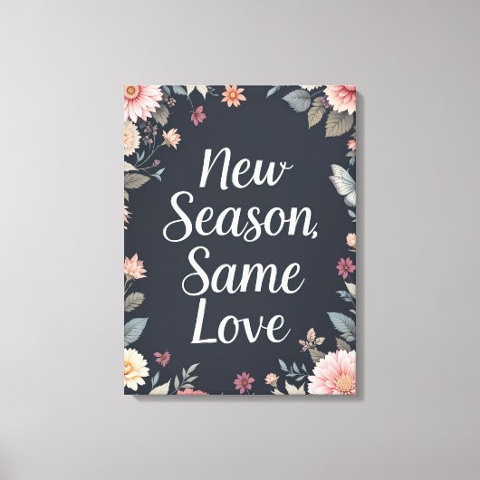 Nieuw seizoen Zelfde liefde Dark Floral Art Canvas Afdruk (Voorkant)