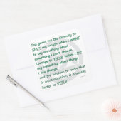 Nieuw sereniteitsgebed vierkante sticker (Envelop)