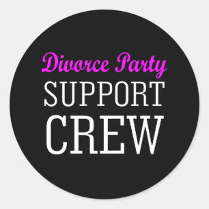 Nieuw single break-up support crew echtscheidingsf ronde sticker