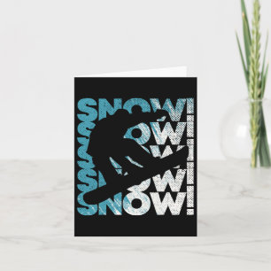Nieuw Snowboarden Seizoen Grunge Snowboarder Kaart