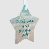 Nieuw startpunt eerste kerststaarten ornament (voorkant)