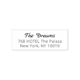 NIEUW Stijlvol Script Retouradres Self-Inking Sta Zelfinktende Stempel