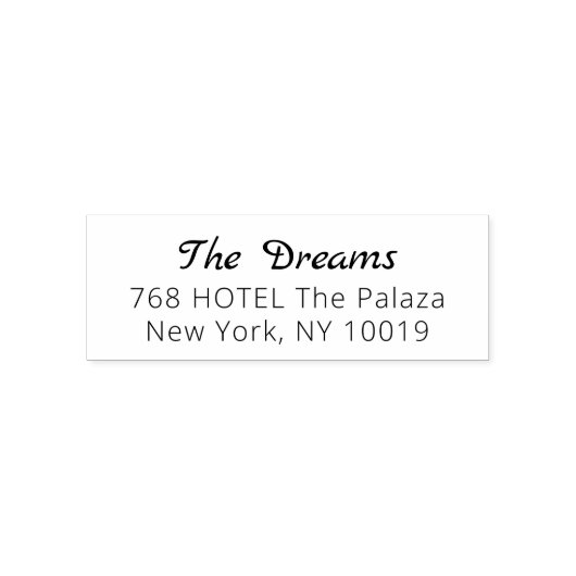 NIEUW Stijlvol Script Retouradres Self-Inking Sta Zelfinktende Stempel (Design)