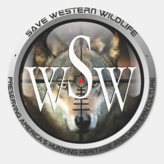 Nieuw_SWW_Logo_Wolf_PNG Ronde Sticker