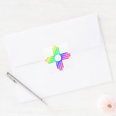 Nieuw symbool Mexico Rainbow Zia Vierkante Sticker (Envelop)