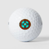 Nieuw symbool Mexico Zia Golfballen (Voorkant)
