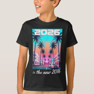 Nieuw T-shirt 2016 Retro Synthwave Auto Esthetiek