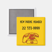 nieuw telefoonnummer magneet (Voorkant / Achterkant)