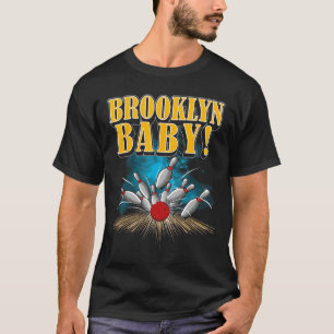 Nieuw Ten Pin Brooklyn Baby Funny Bowler en Bow T-shirt