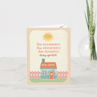 Nieuw Thuis Gefeliciteerd Nieuwe AVONTUREN Beginne Kaart