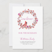 Nieuw thuis voor de feestdagen kerst. aankondiging (Voorkant)