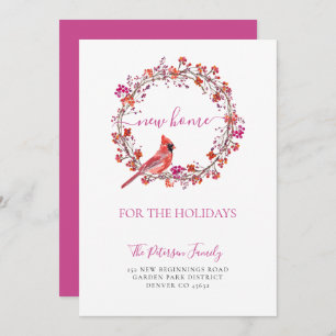 Nieuw thuis voor de feestdagen kerst. aankondiging