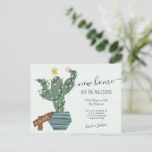 Nieuw thuis voor kerstcadeautjes, tuinsterren aankondigingskaart (Staand voorkant)