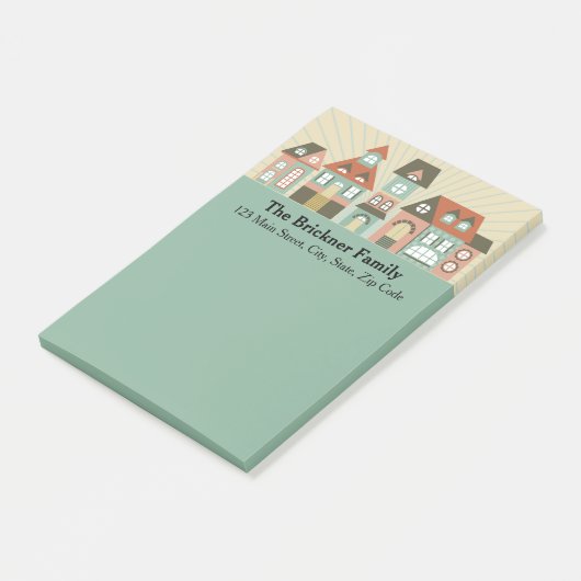 Nieuw thuisadres Aangepaste notebooks Post-it® Notes (Schuin)