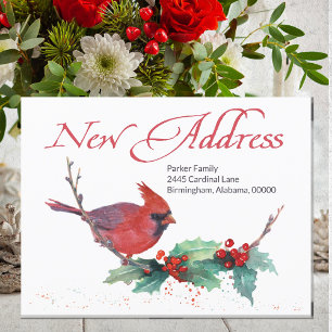 Nieuw thuisadres verplaatst feestdagenkaart