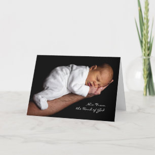 Nieuw uit de hand van God (nieuwe baby) Kaart