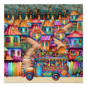 NIEUW Uniek HAÏTI, Aruba, Antigua Poster Perfect Poster