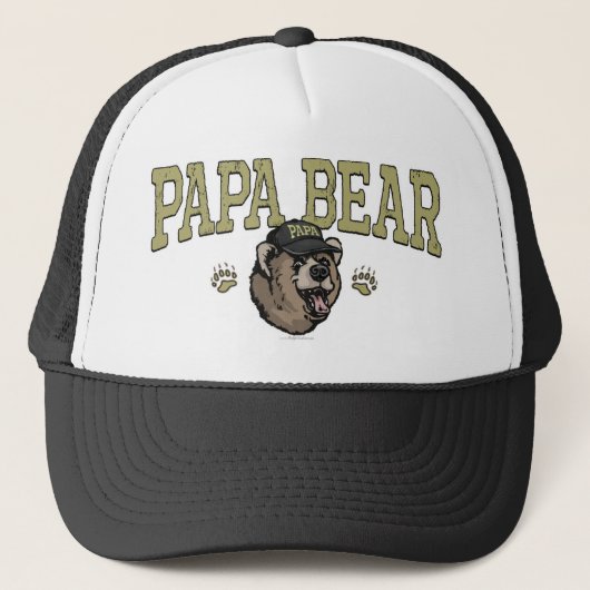 Nieuw Vaderdag Papa-Beer Trucker Pet (Voorkant)