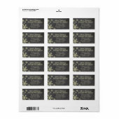 Nieuw vakantielabel Adres snowflake Etiket (Full Sheet)