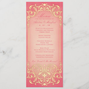 Nieuw Victoriaans: Raspberry & Gold Wedding Menu