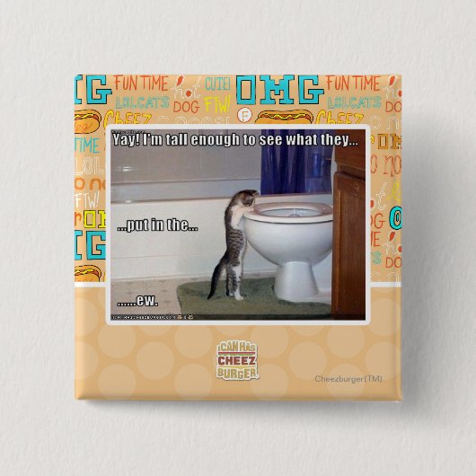 nieuw vierkante button 5,1 cm (Voorkant)