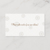 Nieuw Wo Nieuw Home Adres Visitekaartje Invoegen Informatiekaartje (Achterkant)