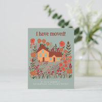 Nieuw woonadres Ik heb verhuisd boerderij bloemen