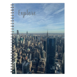Nieuw-York City Luchtfoto Spiraal Foto Notitieboek