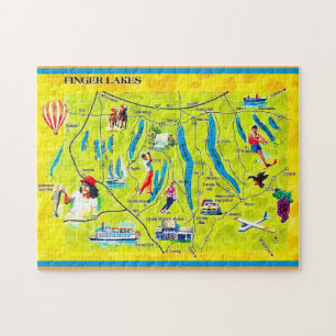 Nieuw York Finger Lakes 11x14 ansichtkaart Legpuzzel