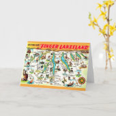 Nieuw York Finger Lakes Kaart (Gele Bloem)