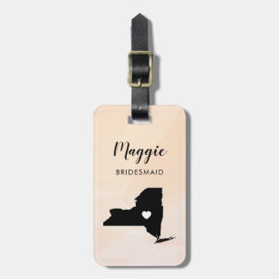 Nieuw York kaart bagagerek, huwelijksfeest welkom Bagagelabel