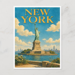Nieuw York Standbeeld van Vrijheid GeoSaga Briefkaart
