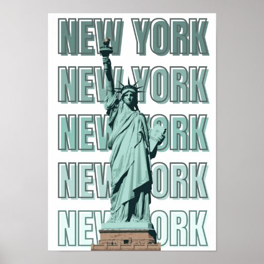 Nieuw-York standbeeld vrijheid muurdecoratie Poster (Voorkant)