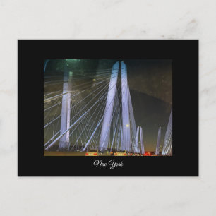 Nieuw-York Verlichte Brug Ansichtkaart Briefkaart