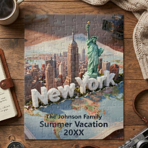 Nieuw-Yorkse Gezinsvakantie Trip Souvenir Legpuzzel