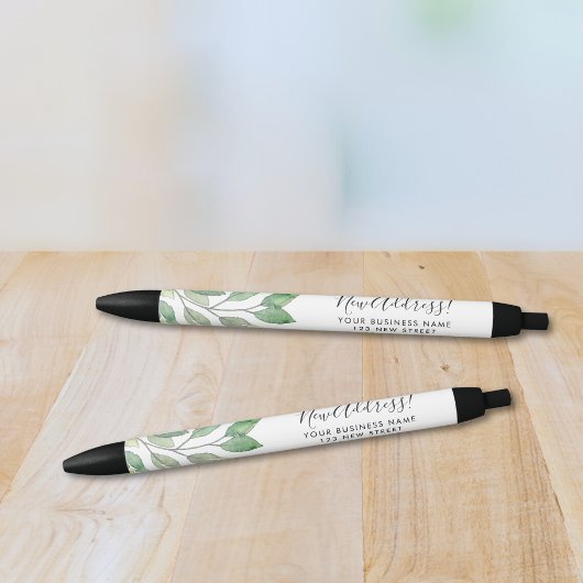 Nieuw zakelijk adres zwarte inkt pen