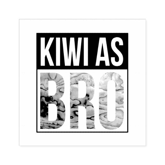 NIEUW-ZEALAND KIWI ALS BRO 	RUBBERSTEMPEL (Afrduk)