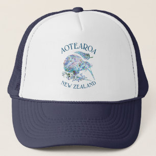 NIEUW ZEALAND KIWI EN FERN PAUA TRUCKER HAT PET