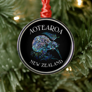 NIEUW ZEALAND KIWI PAUA CHRISTMAS ORNAMENT