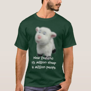 Nieuw-Zeeland:43 miljoen schapen T-shirt
