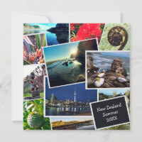 Nieuw-Zeeland Aangepaste Fotocollage Vierkante Kaa