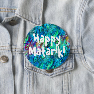 Nieuw-Zeeland Abalone Paua Shell Pattern 1 Button