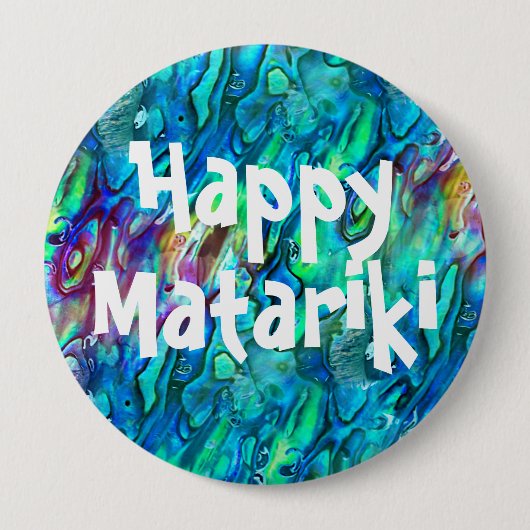 Nieuw-Zeeland Abalone Paua Shell Pattern 1 Button (Voorkant)