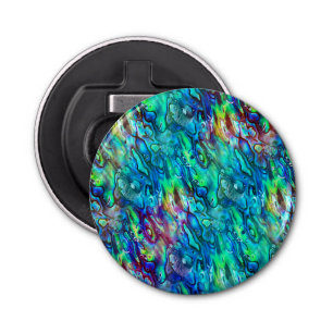 Nieuw-Zeeland Abalone Paua Shell Pattern 1 Button Flesopener