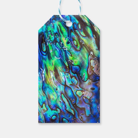 Nieuw-Zeeland Abalone Paua Shell Pattern 1 Cadeaulabel (Voorkant)